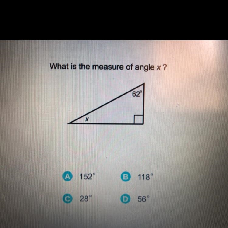 What is the measure of angle x?-example-1