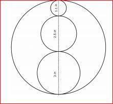 Bart designed a logo using circles of different sizes. The diameters of three of the-example-1