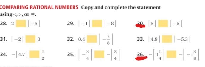 Only need help on 30 and 36!!! please help 7 grade math-example-1