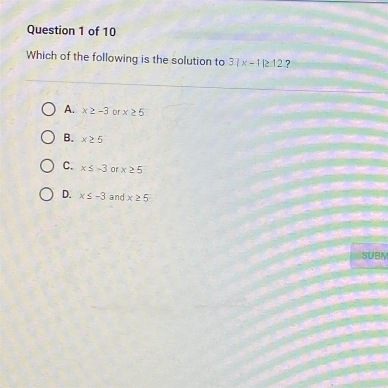 Which of the following is the solution to 3x | x- 1 | >12-example-1