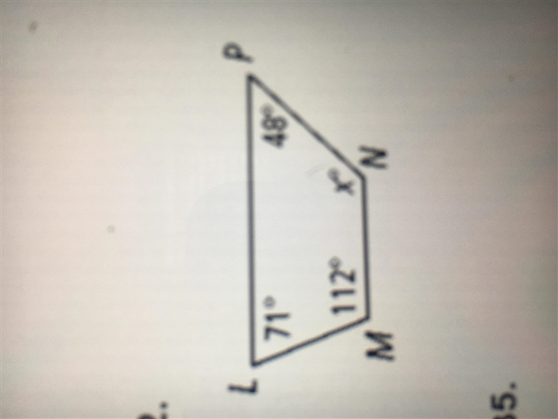 Find the measure for the missing angle. Need help-example-1