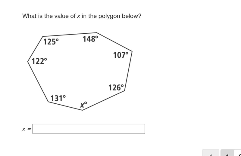 What is the value of x in the polygon below?-example-1