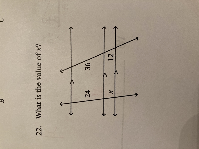 FOR 15 PTS please help ty!!! What is the value of x? Picture included.-example-1