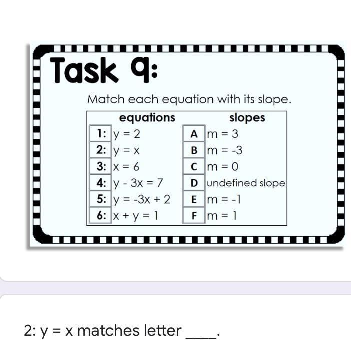 What does y=x match?-example-1