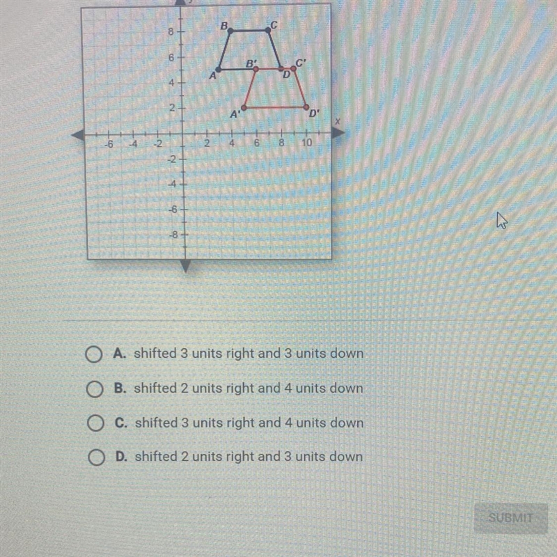 Which of the following steps were applied to ABCD to obtain A'B'C'D'? PLZZZZ HELP-example-1