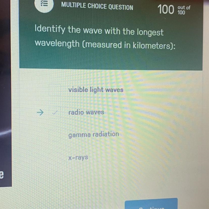 Identify the wave with the longest wavelength (measured in kilometers):-example-1