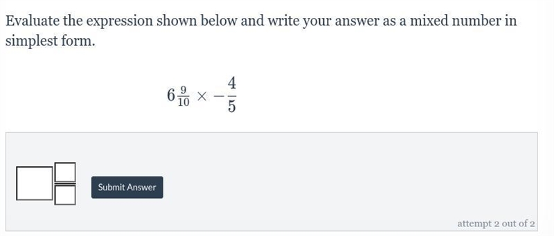 Evaluate the expression shown below and write your answer as a mixed number in simplest-example-1