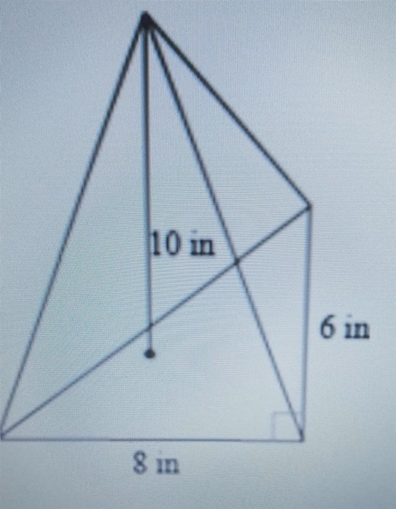 HELP ME Find the volume of this pyramid, its a triangular pyramid.​-example-1