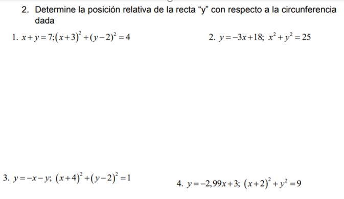 Ocupo determinar la posicion relativa de y con respecto a la circunferencia help-example-1