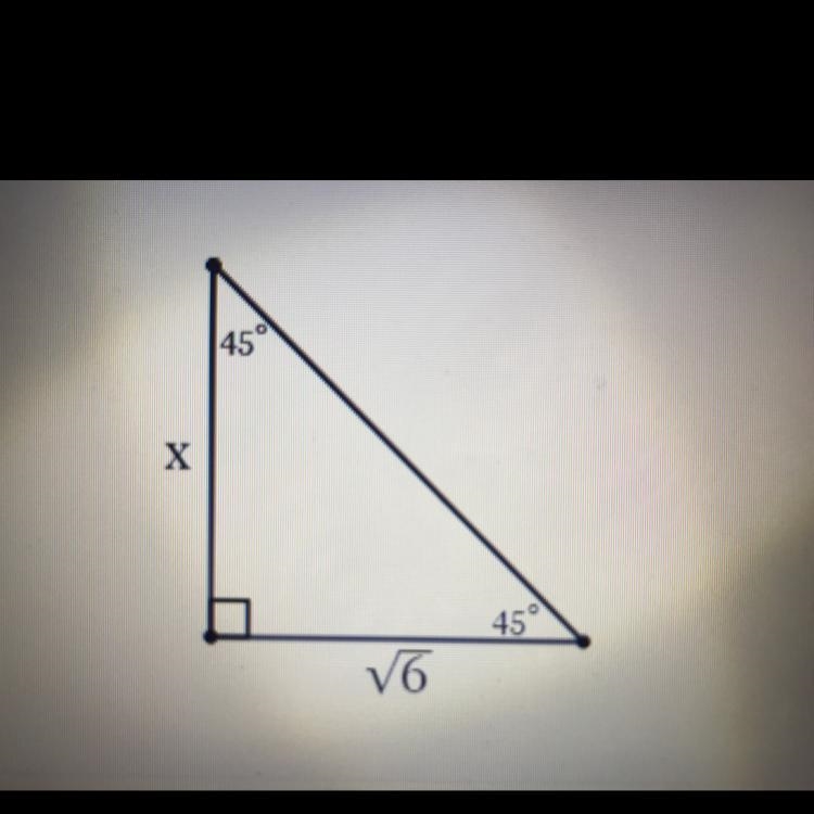 PLS HELP QUICK Find the length of side x in simplest radical form with a rational-example-1