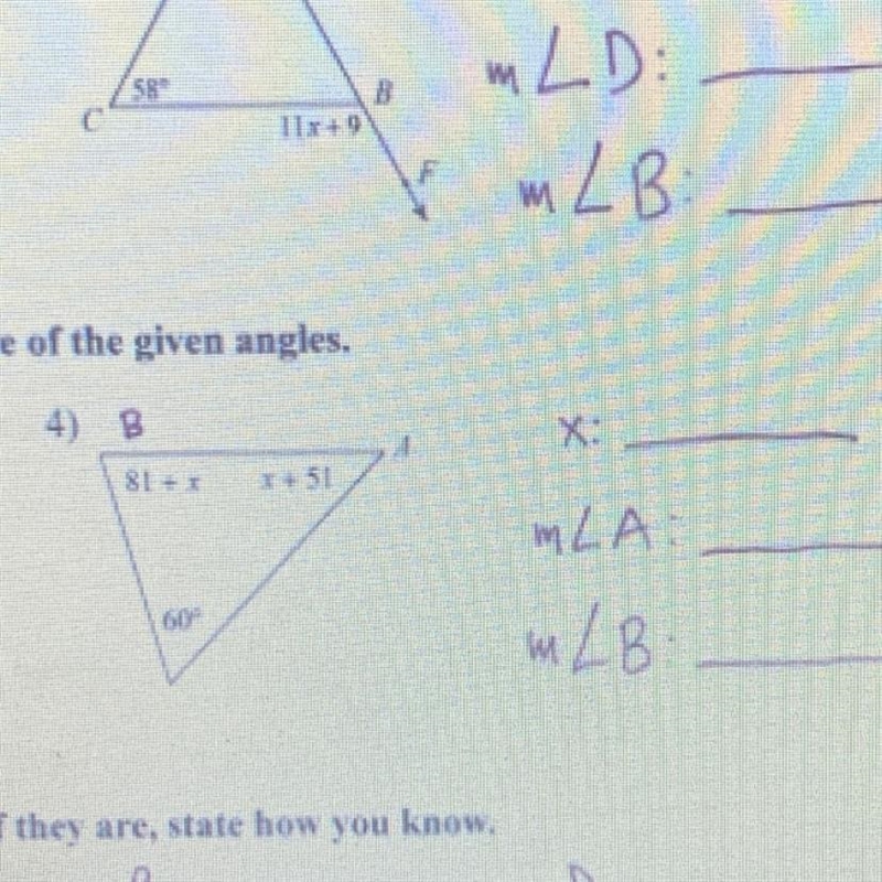 Find the measure of the given angle show work.-example-1