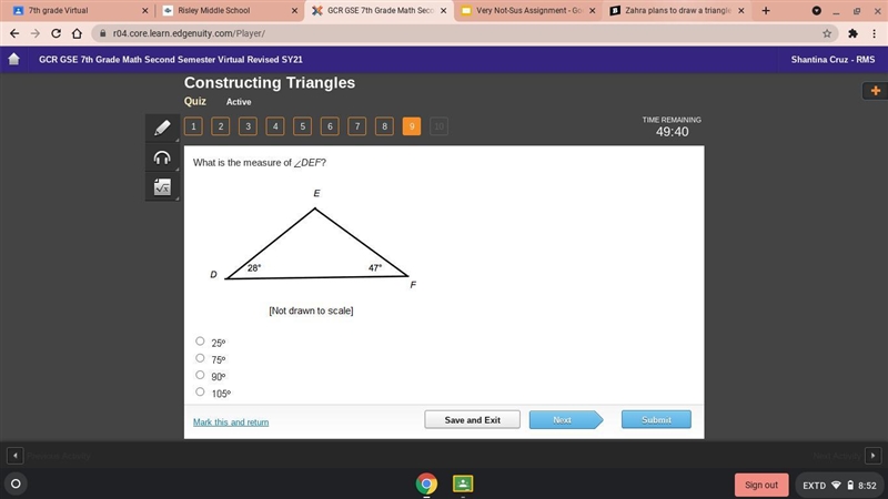 What is the measure of AngleDEF?-example-1