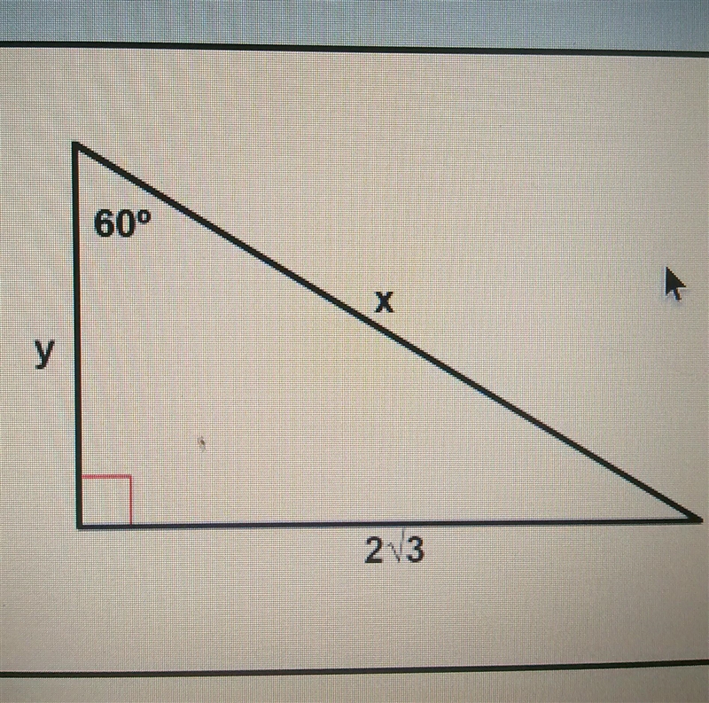 Find the missing side lengths. leave your answers as radicals in simplest form. x-example-1