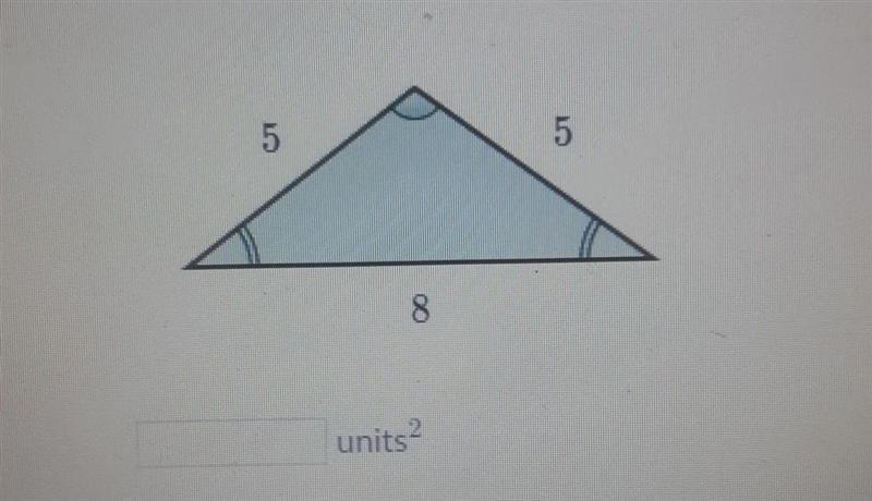 What is the area of the triangle shown below?​-example-1