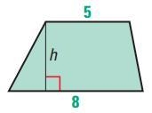 What is the height of the trapezoid if the Area = 26 un²?-example-1