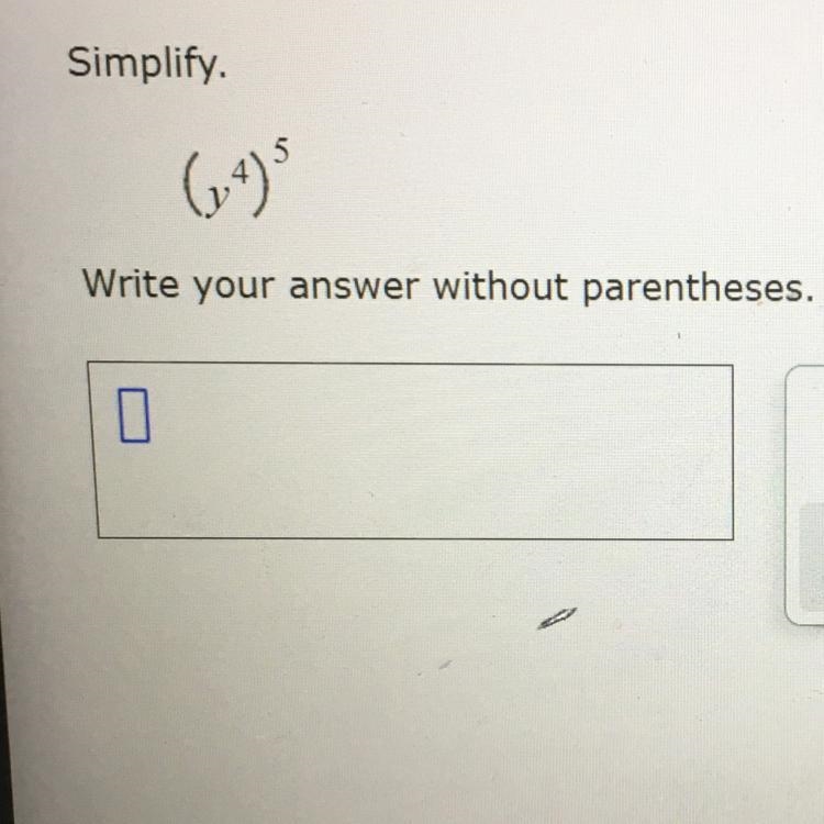 Simplify. Write your answer without parentheses-example-1