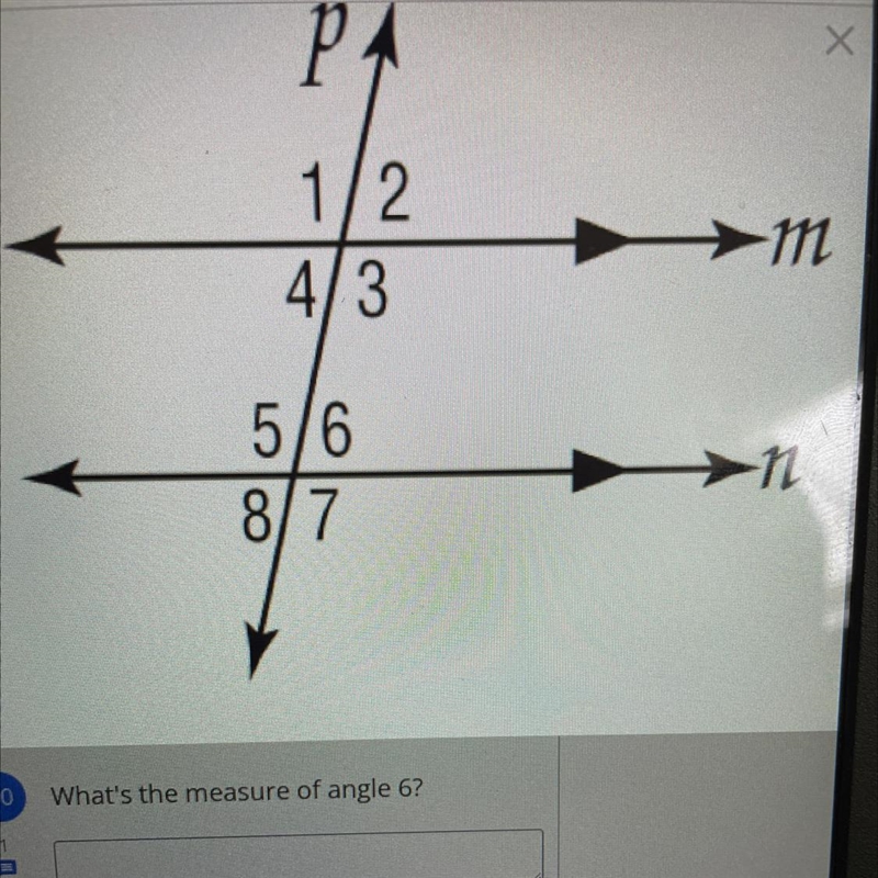 In the figure, m_2 = 75. Find the measures of the remaining angles. PA Х 1/2 4/3 -m-example-1