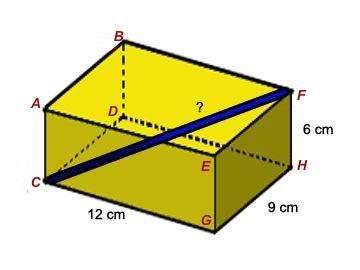 Find the length of the diagonal in the rectangular prism shown. Round to the nearest-example-1