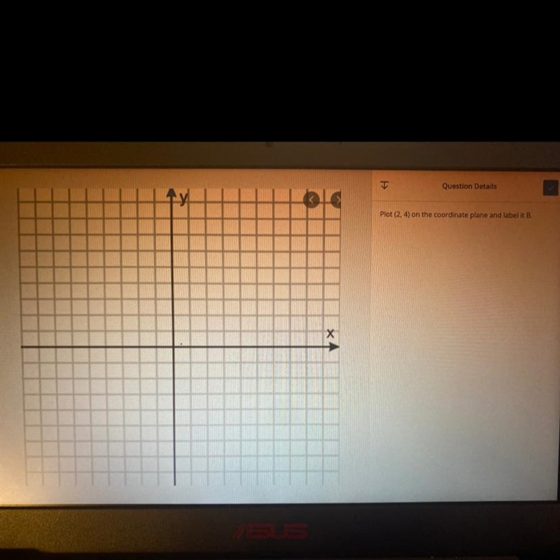 “Plot (2,4) on the coordinate plane and label it B.” I’m not that good with fractions-example-1