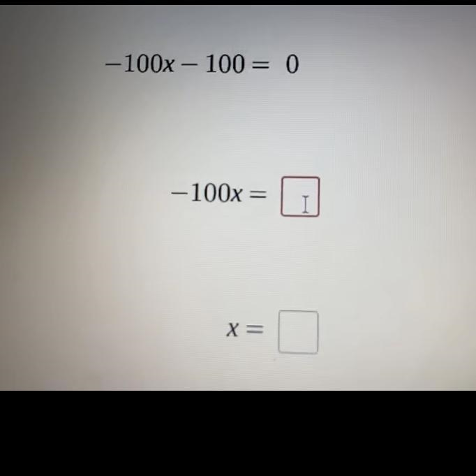 What is -100x and what is x-example-1