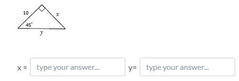 Find the value for the given variables. Give the variables in simplest radical form-example-1