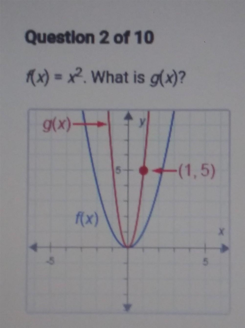 F (x)=x2. what is g(x)?​-example-1