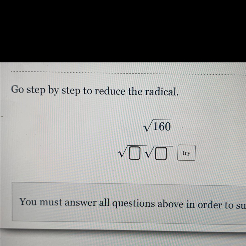 Go step by step to reduce the radical.-example-1