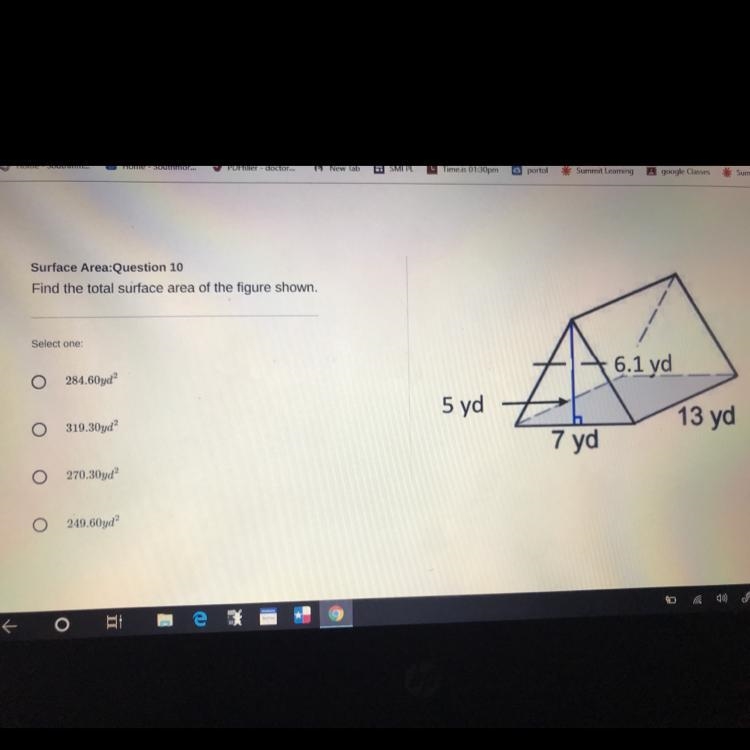 PLEASE HELP ME Find the total surface area of the figure shown.-example-1