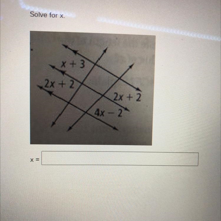 Solve for x Pls help I need this for study guide-example-1