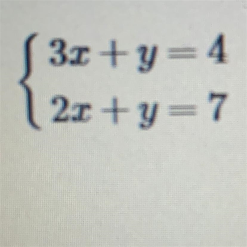 What is the solution to this system of equations using the linear combination method-example-1