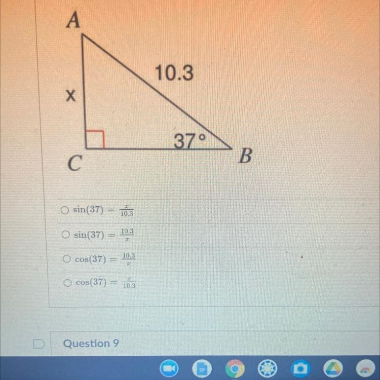 Set up an equation that can be used to solve the variable.-example-1