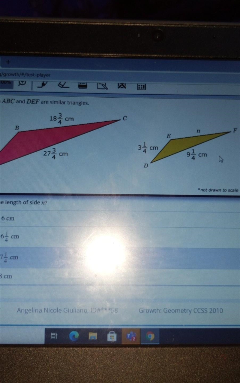 What is the length of side n? ​-example-1