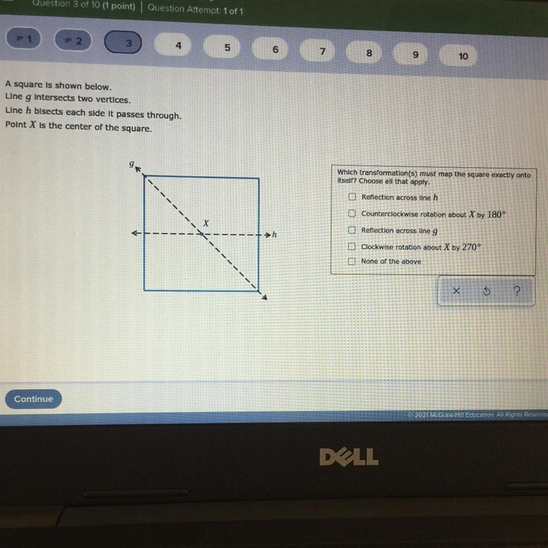 Which transformation(s) must map the square exactly onto itself? choose all that apply-example-1