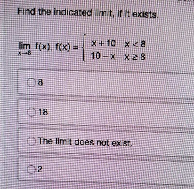 15 points! Find the indicated limit, if it exists.​-example-1