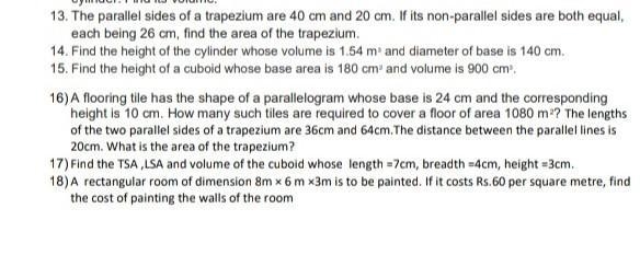 Help mebin these questions (Chapter - MENSURATION)​-example-1