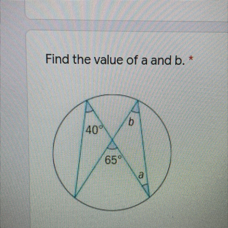 Find the value of a and b-example-1