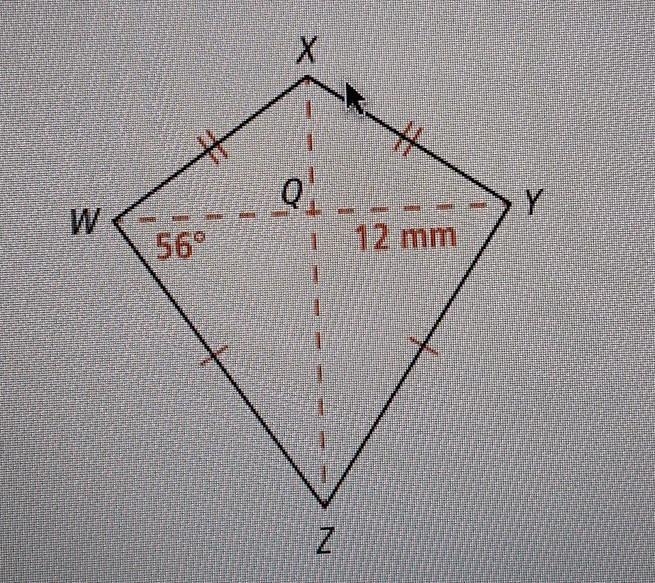 Use kite WXYZ to find m<YZQ​-example-1