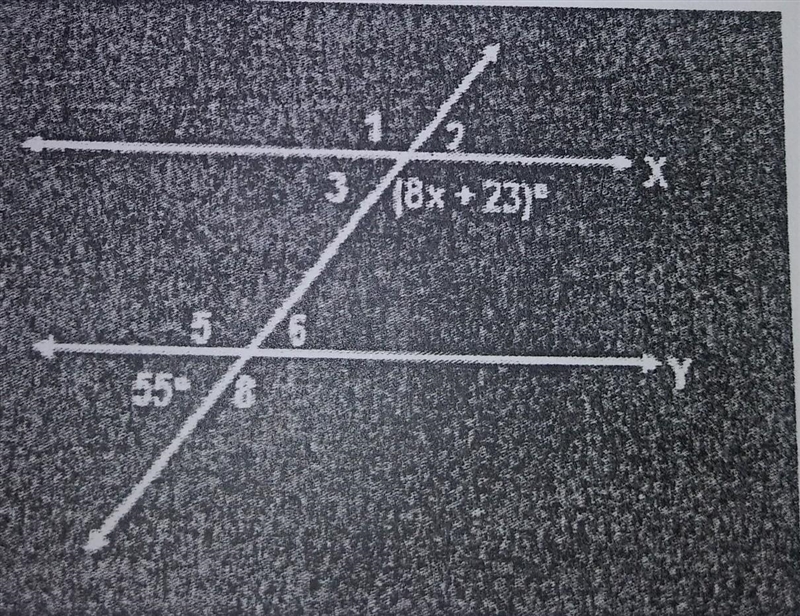 What is the measure of <8 What is the measure of <3 What is the angle relationship-example-1