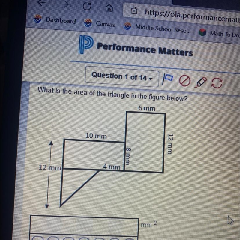 What is the area of the triangle.-example-1