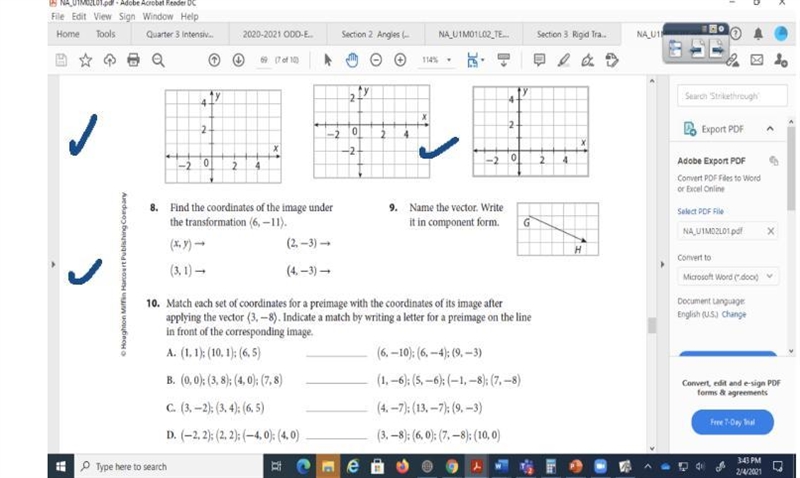 Help me with questions 8 and 9 for 20 POINTS!!!!!!-example-1