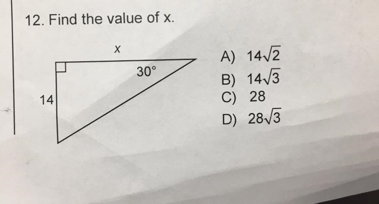 Find The Value Of X.-example-1