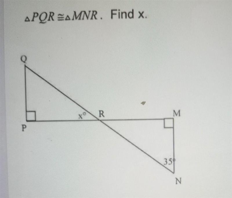 Please help!!! PQR=/MNR. Find X.​-example-1