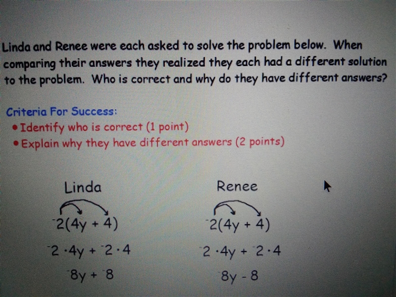 Identify who is correct And Explain why they have different answer-example-1