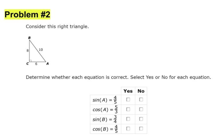 Determine whether each equation is correct. Select YES or NO for each equation. 1) yes-example-1