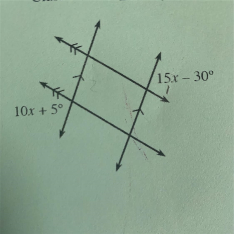 Solve for x in the diagram-example-1