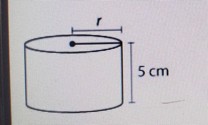 The cylinder below has a volume of 80 cm³. what is the value for r?​-example-1