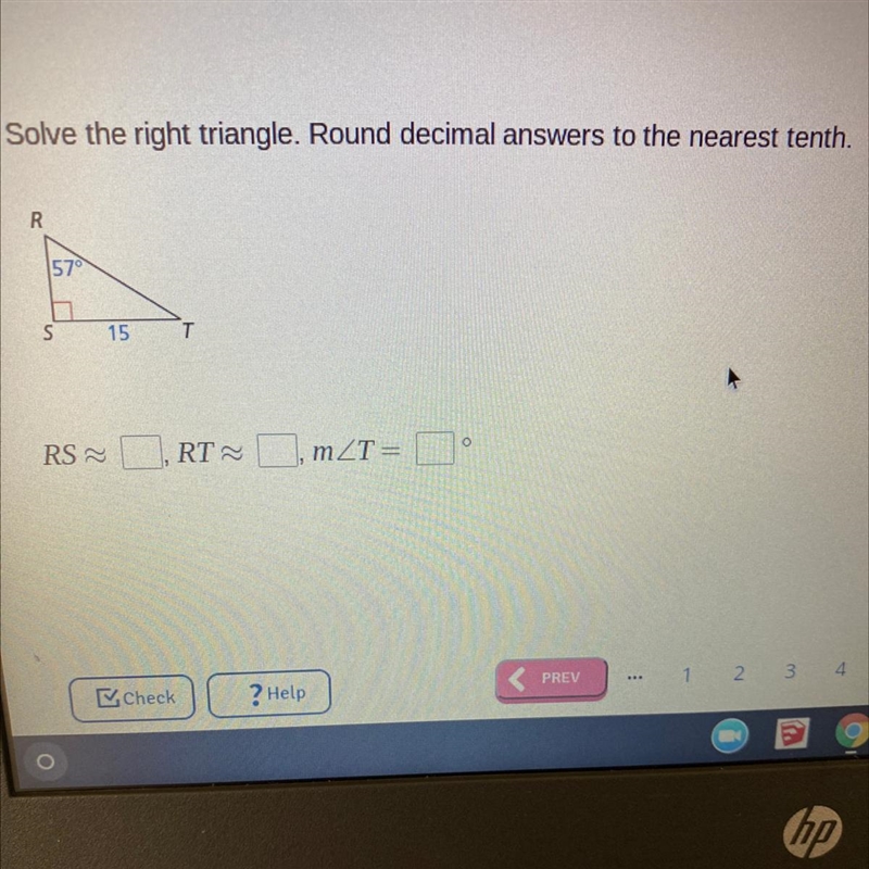 Solve the right triangle. Round decimal answers to the nearest tenth.-example-1