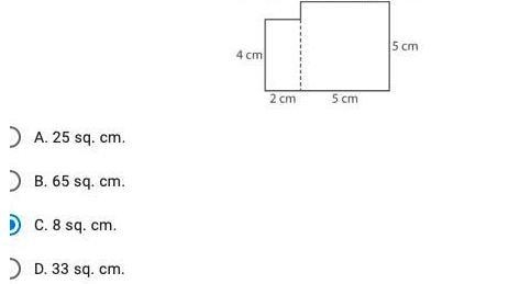 What is the area of the composite figure below?-example-1