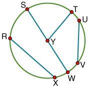 Which line segments are a radius of Y? RX SW SY TY-example-1