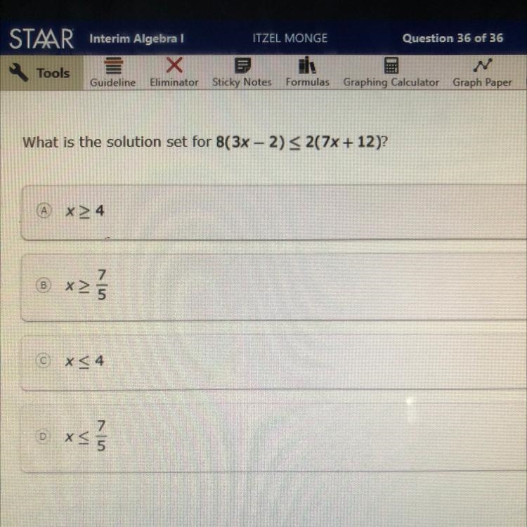 Olution set for 8( 3x - 2)2(7x + 12)?-example-1